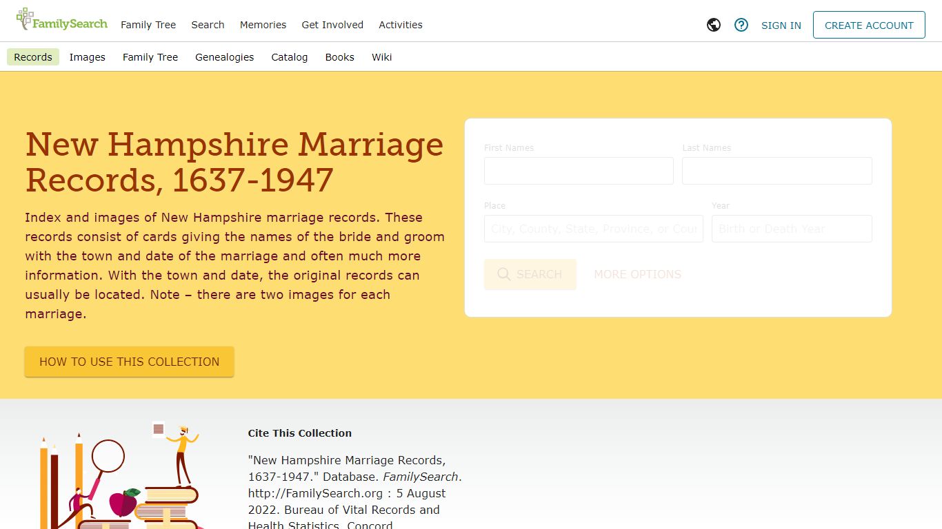 New Hampshire Marriage Records, 1637-1947 • FamilySearch